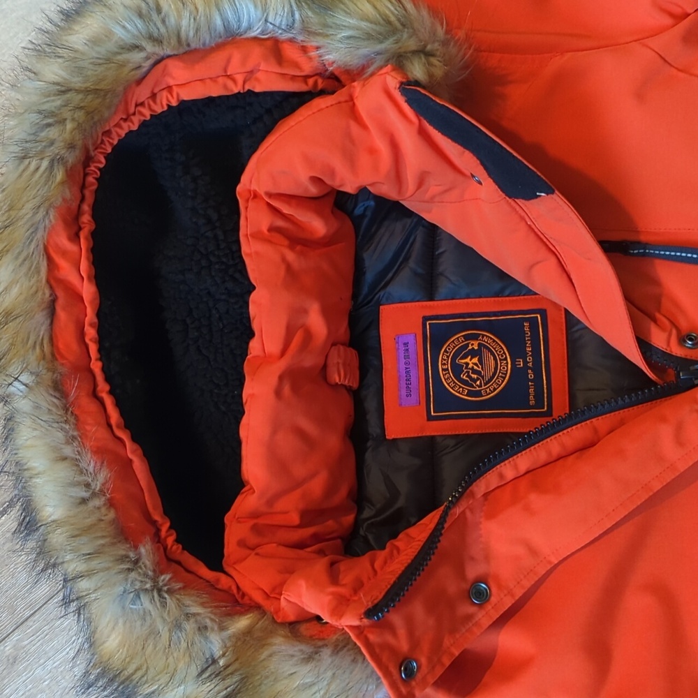 Superdry Everest Neon Orange Parka ❤️ - Picture 8 of 8